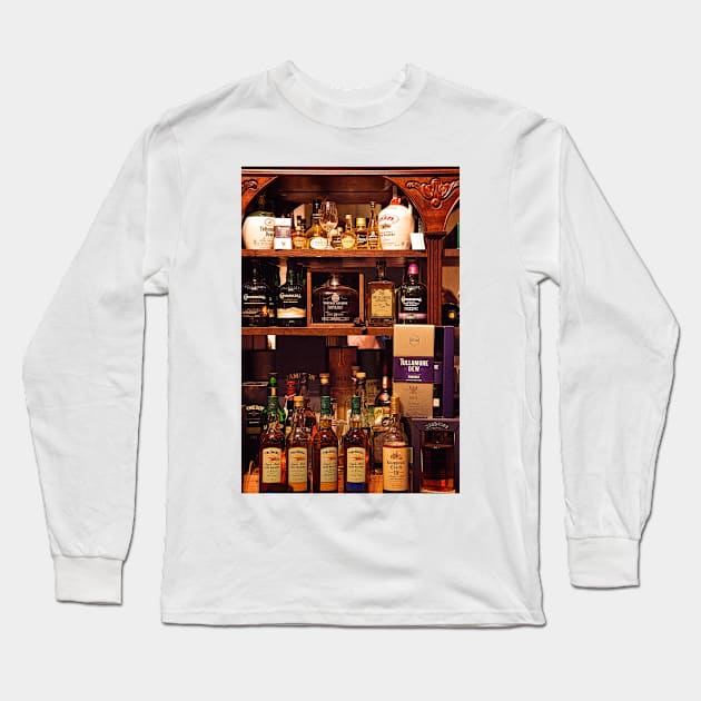 Whiskeys at Temperance Bar in Cahir, County Tipperary, Ireland Long Sleeve T-Shirt by irishmurr